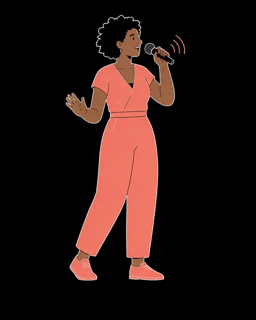 Illustrated portrait representing the ESFP personality type