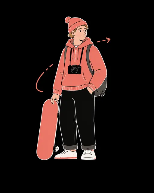 Illustrated portrait representing the ESTP personality type