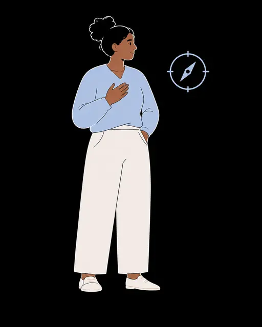 Illustrated portrait representing the INFJ personality type
