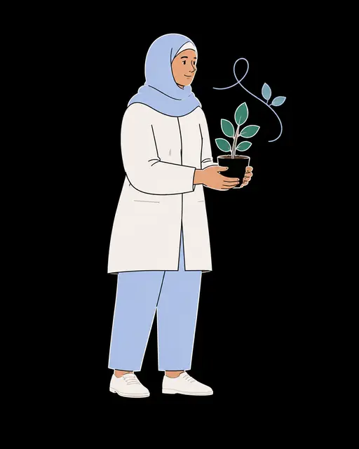 Illustrated portrait representing the INFP personality type