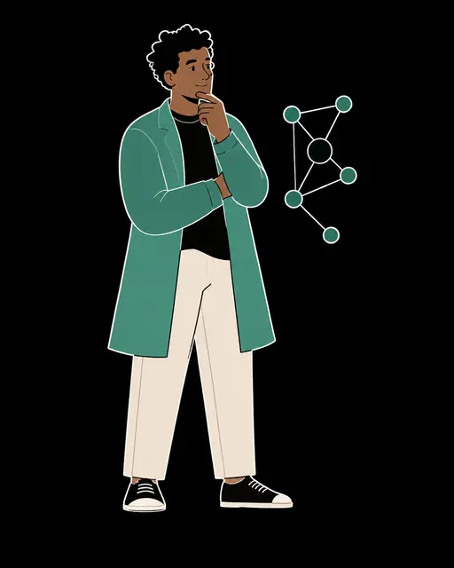 Illustrated portrait representing the INTJ personality type