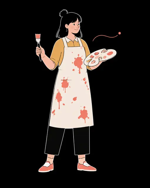 Illustrated portrait representing the ISFP personality type